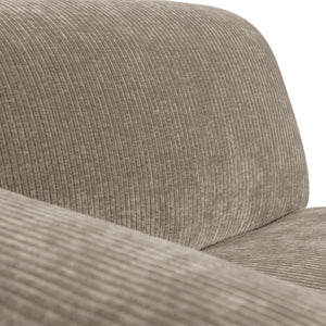 WOOOD Mojo Base chaise longue bank arm links rib Donkerzand