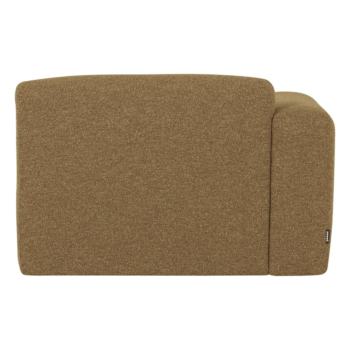 WOOOD Mojo Base chaise longue bank arm links bouclé Geel/Bruin