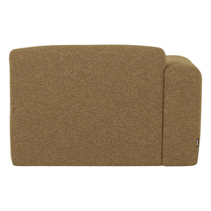 WOOOD Mojo Base chaise longue bank arm links bouclé Geel/Bruin