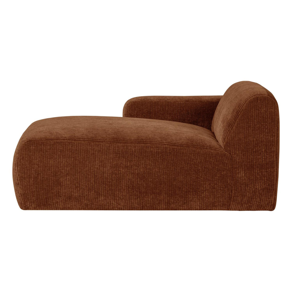 WOOOD Mojo Base chaise longue bank arm links rib Roestbruin
