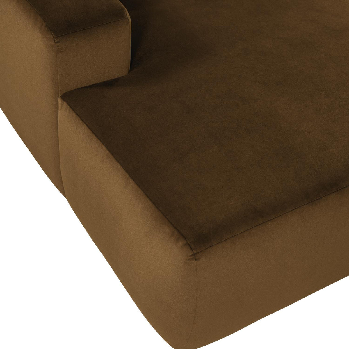 WOOOD Mojo Base chaise longue bank arm links velvet Honinggeel