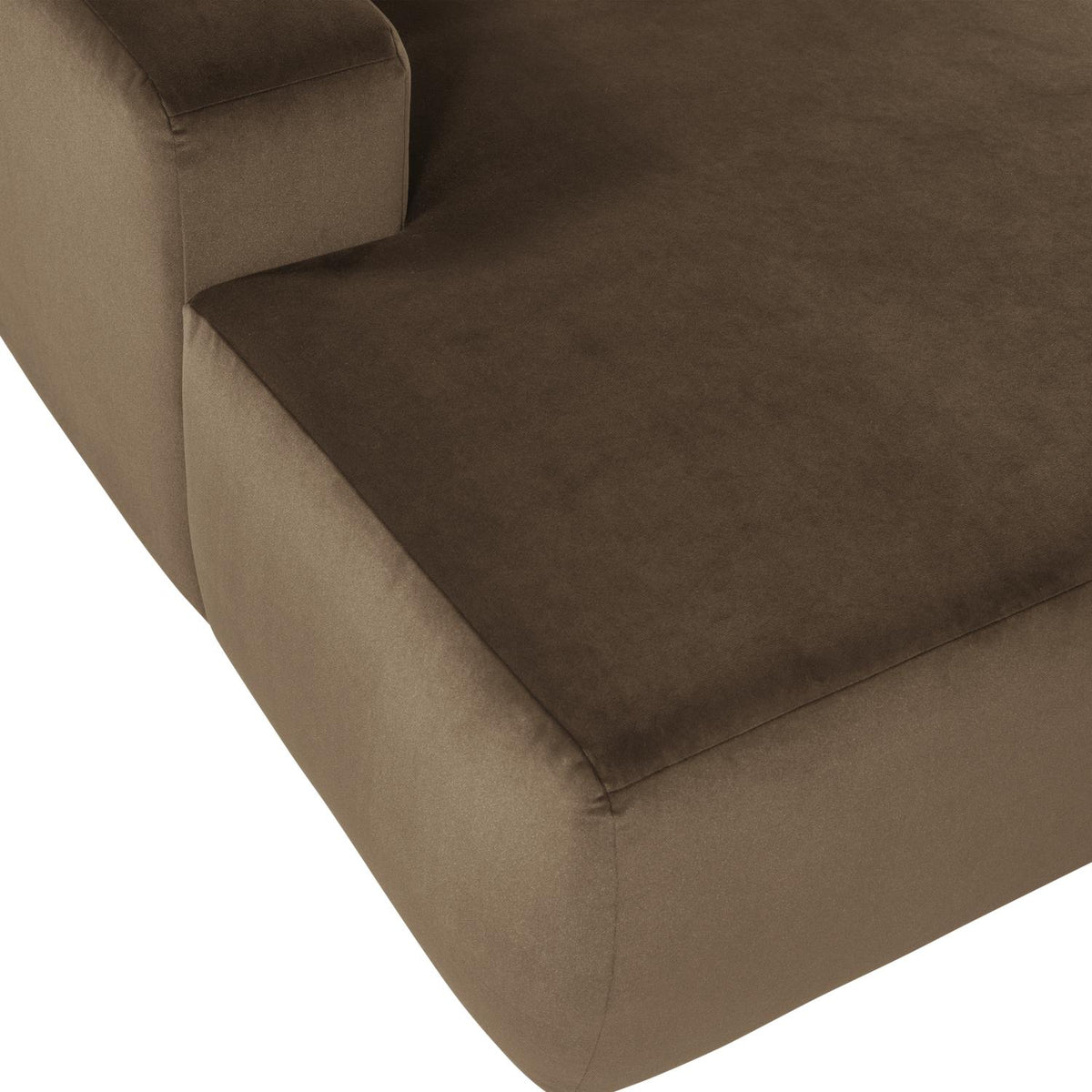 WOOOD Mojo Base chaise longue bank arm links velvet Taupe