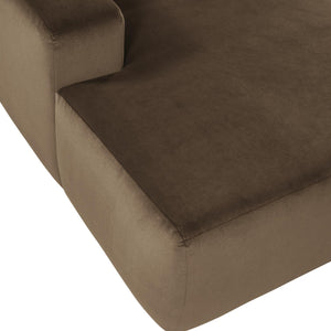 WOOOD Mojo Base chaise longue bank arm links velvet Taupe