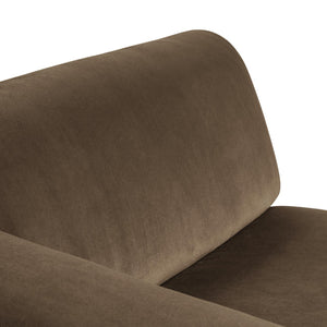 WOOOD Mojo Base chaise longue bank arm links velvet Taupe