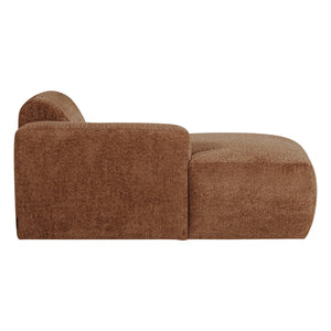 WOOOD Mojo Base chaise longue bank arm links wollig Roestbruin