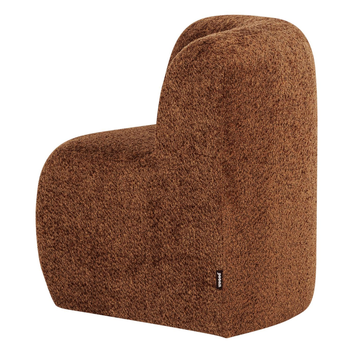 WOOOD Mojo Base eetbank hoek met rugleuning wollig Roestbruin