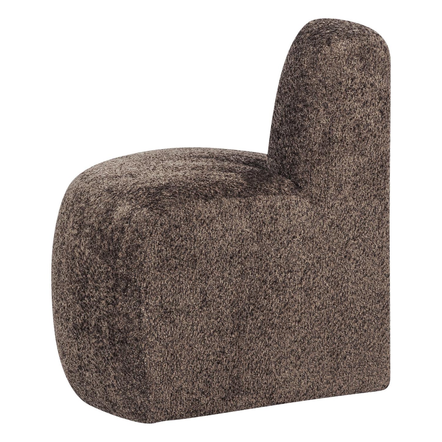 WOOOD Mojo Base eetbank hoek rond rugleuning wollig Bruin