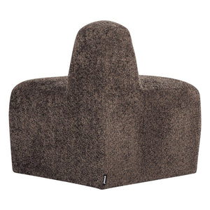 WOOOD Mojo Base eetbank hoek rond rugleuning wollig Bruin