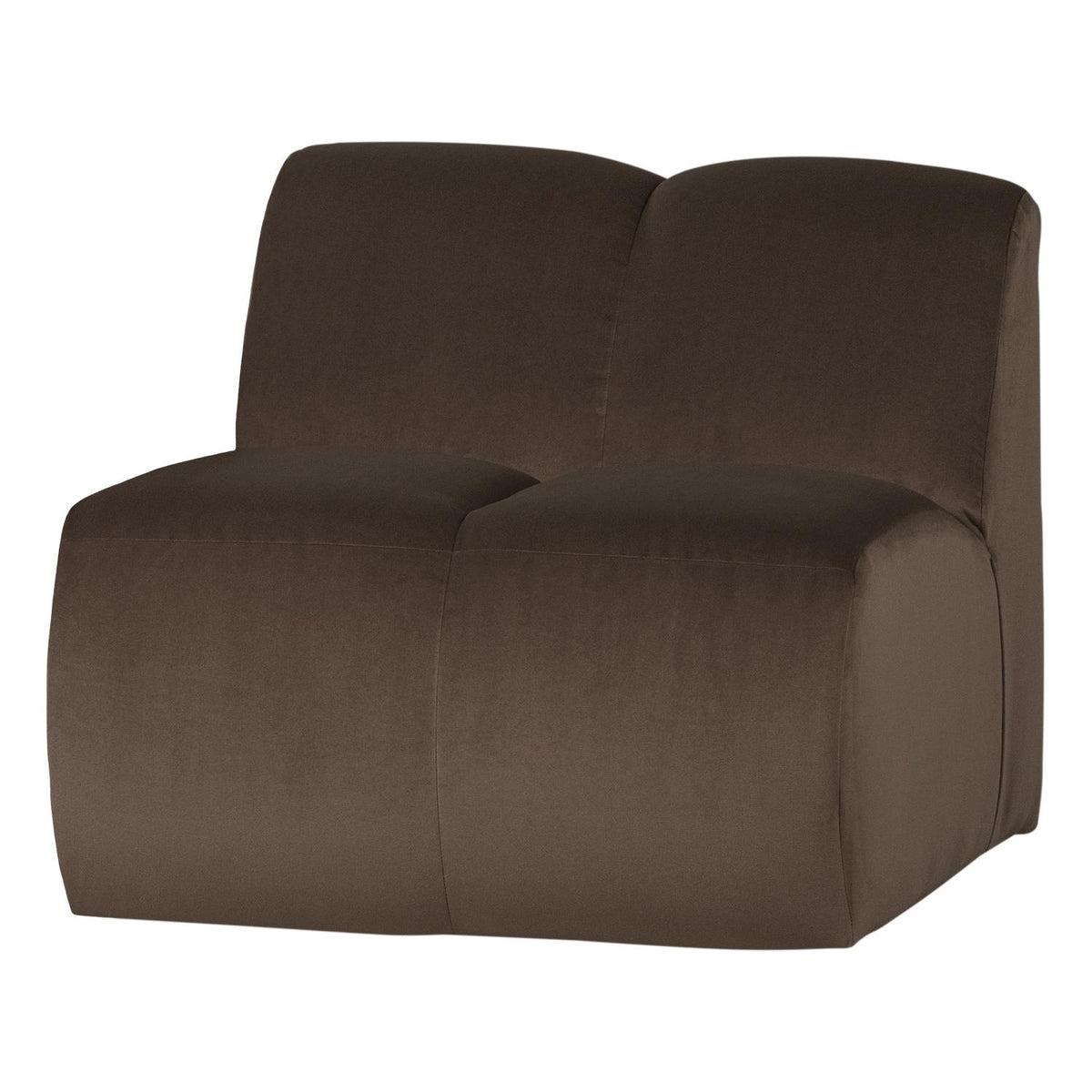 WOOOD Mojo 1-zits bank velvet Bruin