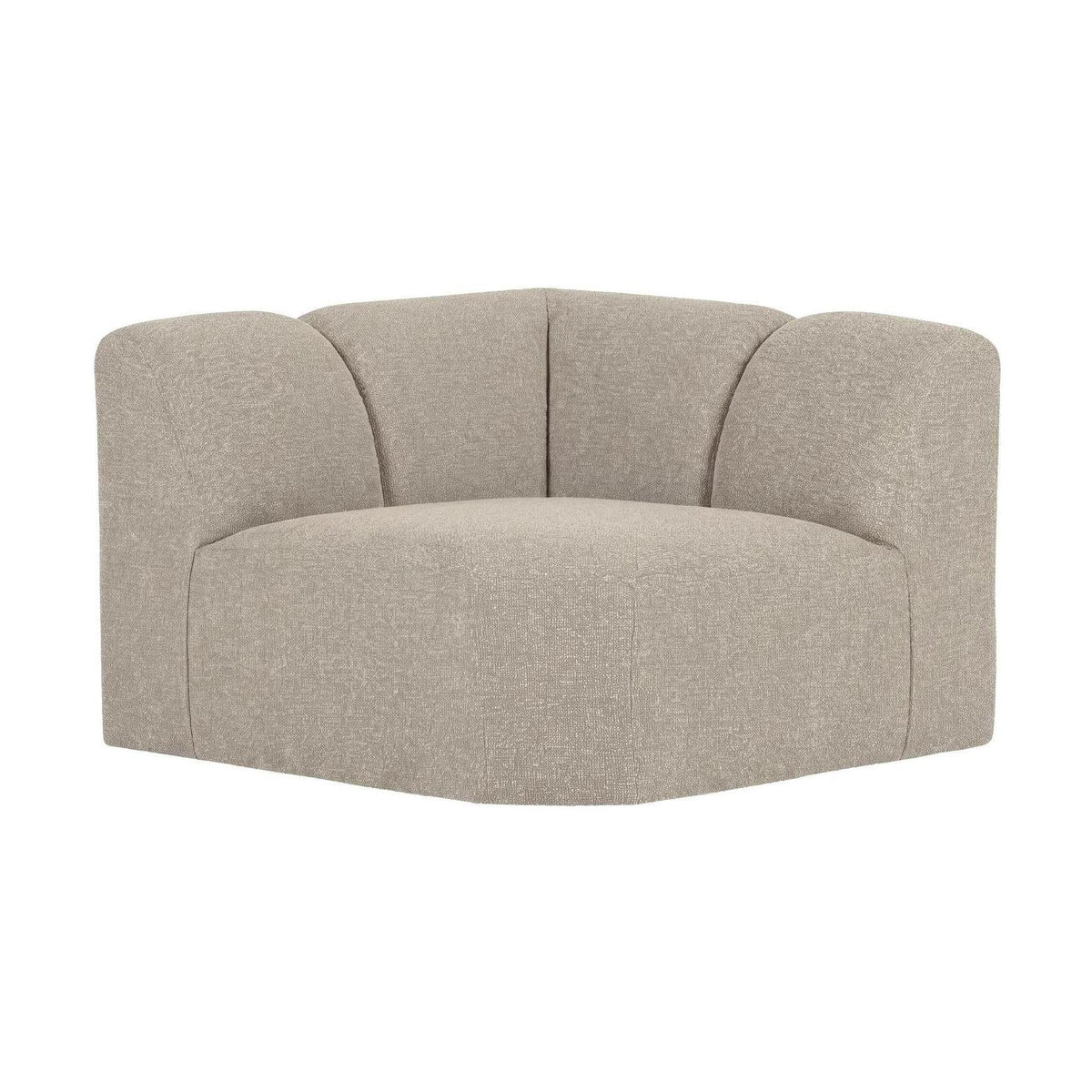 WOOOD Mojo bank hoekelement recht bouclé Beige