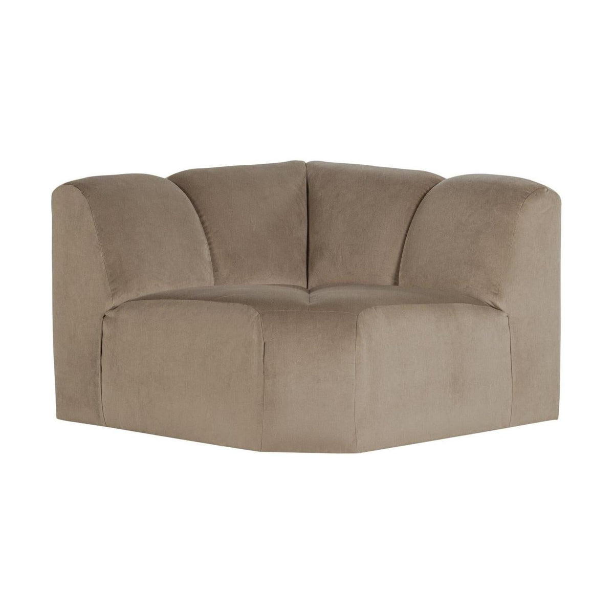 WOOOD Mojo bank hoekelement recht velvet Khaki