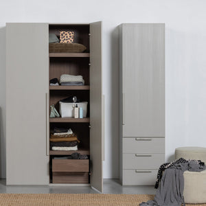 WOOOD Rens 1-deurs legkast Pebble Grey