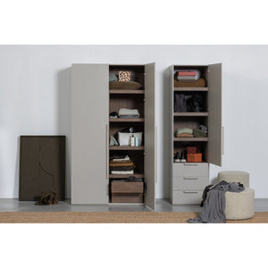 WOOOD Rens 1-deurs legkast Pebble Grey