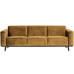 WOOOD Statement 3-zitsbank Velvet Honinggeel