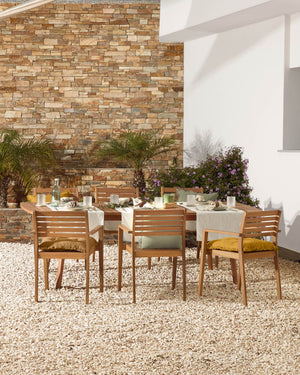 Kave Home Hanzel tuintafel uitschuifbaar rechthoek 183x100 cm Natural