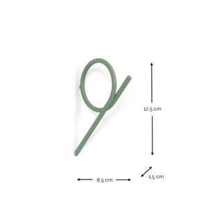 Spinder Design Tuba Small wandhaak Dusty Green
