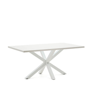 Kave Home Argo eettafel rechthoek 160x100 cm White/White