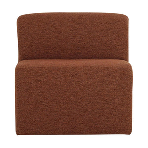 WOOOD Mojo Base eetkamerbank 84 cm met rugleuning bouclé Roestbruin
