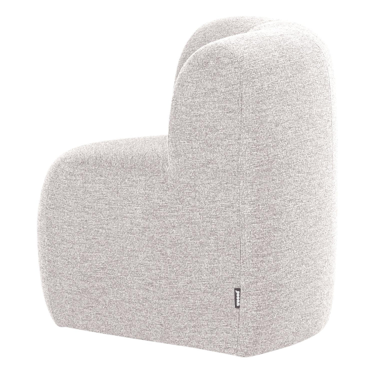 WOOOD Mojo Base eetbank hoek met rugleuning bouclé Ecru
