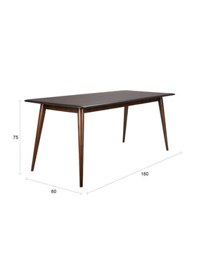 Dutchbone Elroy eettafel 180x80 cm Bruin