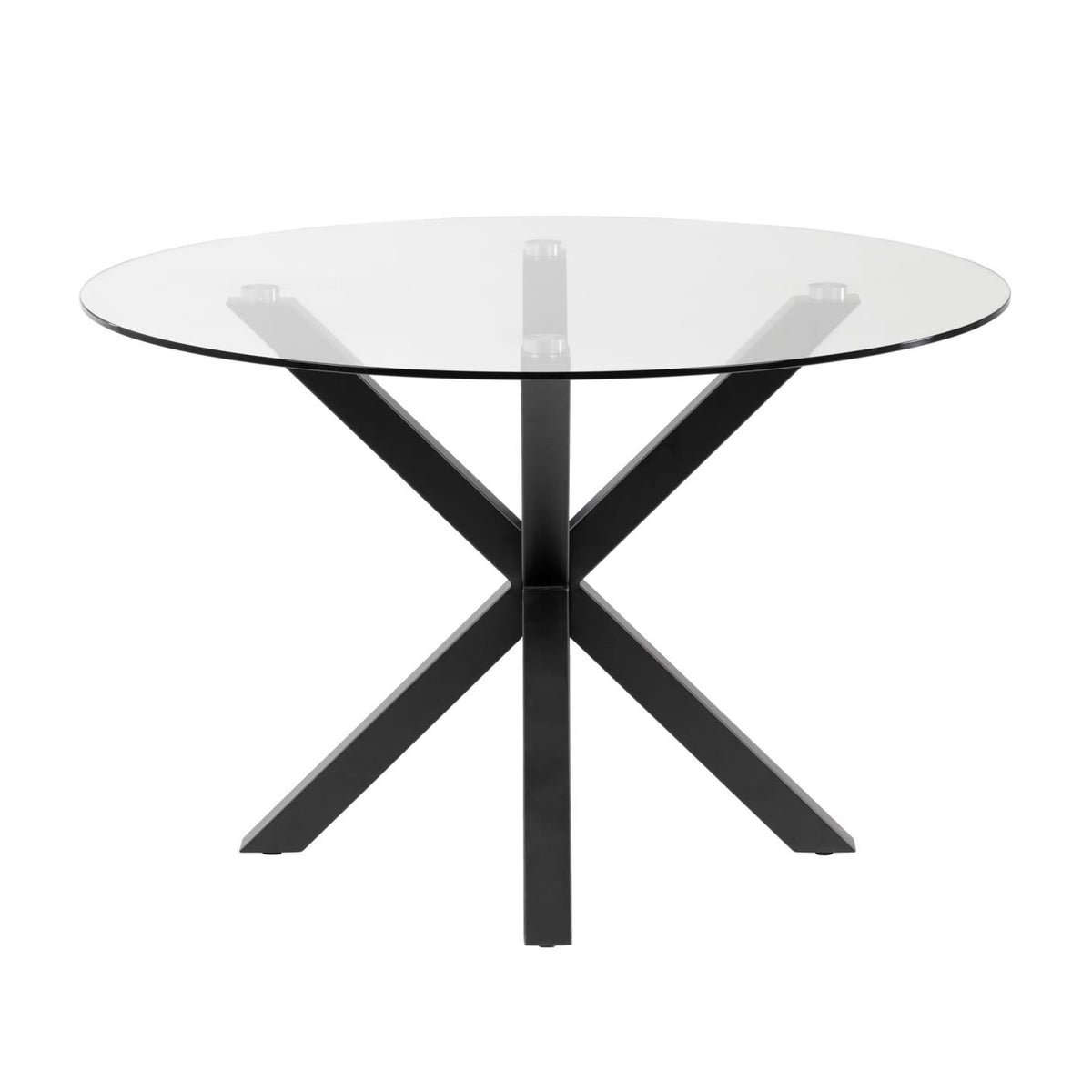 Kave Home Argo eettafel rond Ø119 Clear/Black