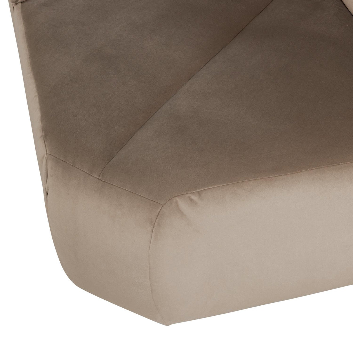 WOOOD Mojo bank hoekelement recht velvet Khaki