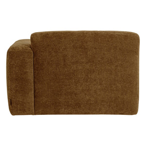 WOOOD Mojo Base chaise longue bank arm rechts rib Honinggeel