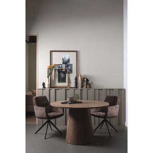 WOOOD Maan eettafel rond Ø120 cm Walnoot