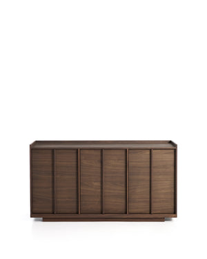 Kave Home Onix dressoir van notenfineer in donkere afwerking 150x80 cm