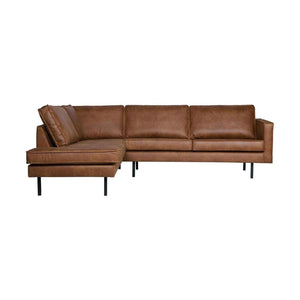 WOOOD Rodeo hoekbank links ecoleer Cognac