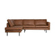 WOOOD Rodeo hoekbank links ecoleer Cognac