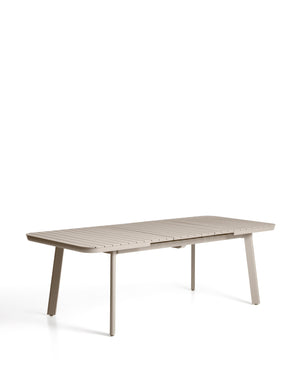 Kave Home Izola tuintafel uitschuifbaar rechthoek 185x100 cm Taupe