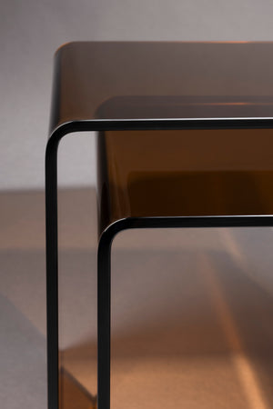 Dutchbone Vetro bijzettafel set van 2 Bruin
