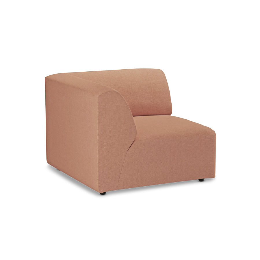 HKliving Jax bank left end Linen Dusty Rose