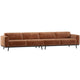 WOOOD Statement XL 4-zits bank 372 cm Chenille Velvet Terra