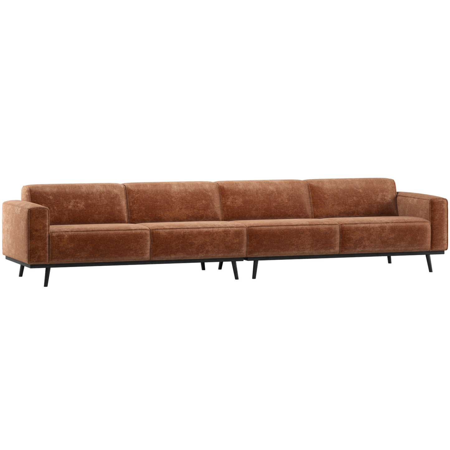 WOOOD Statement XL 4-zits bank 372 cm Chenille Velvet Terra