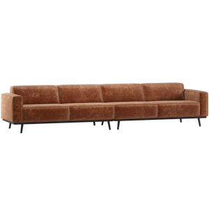 WOOOD Statement XL 4-zits bank 372 cm Chenille Velvet Terra