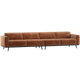 WOOOD Statement XL 4-zits bank 372 cm Chenille Velvet Terra