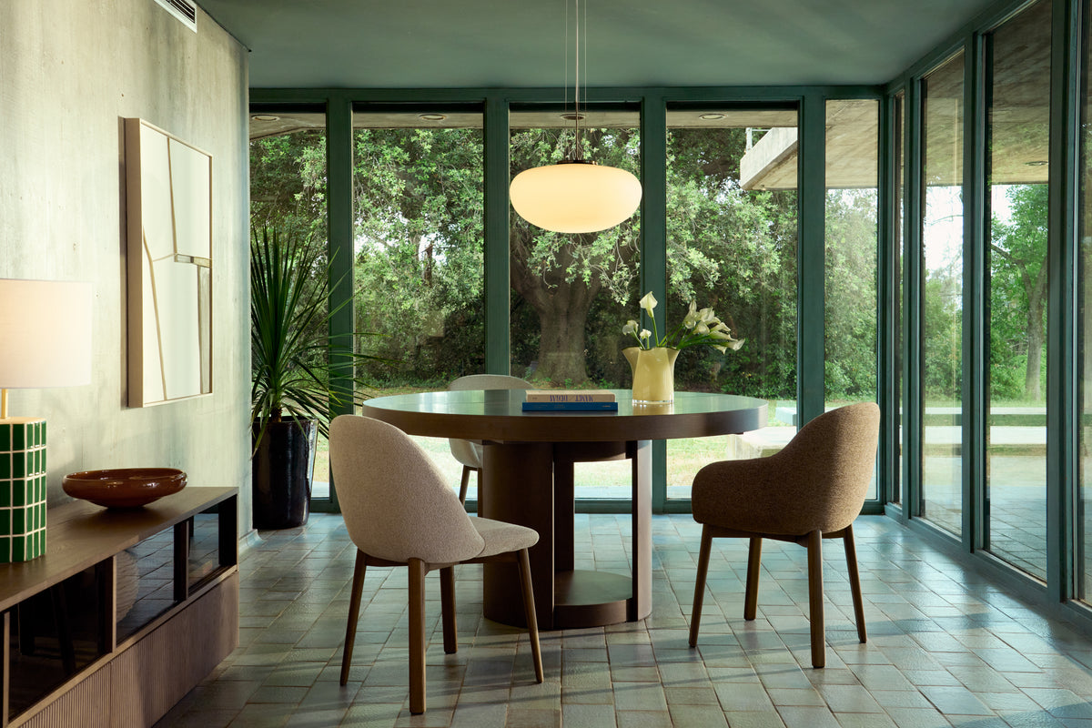 Kave Home Artis eettafel uitschuifbaar rond Ø150 Dark brown