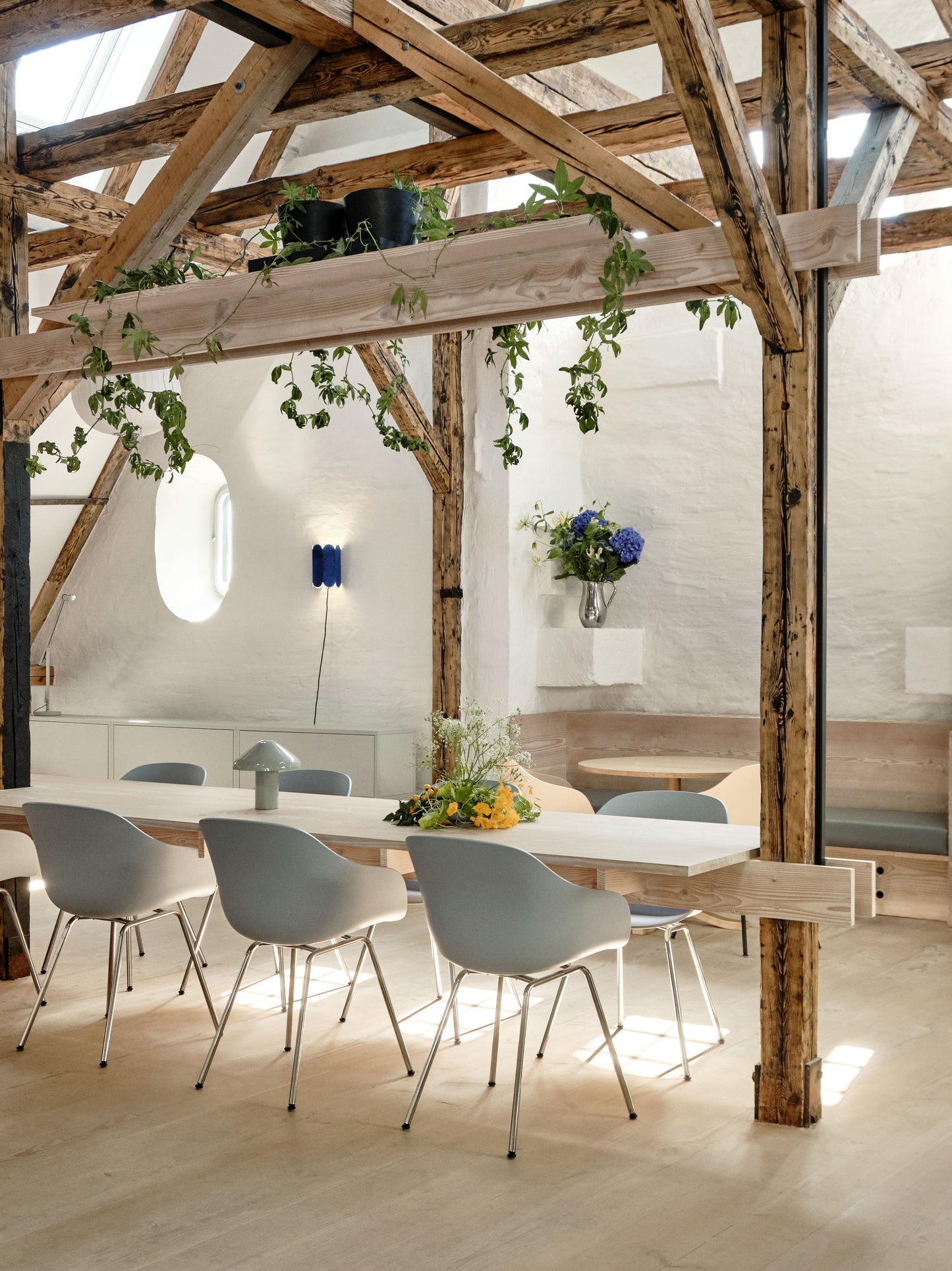 HAY About a Chair AAC 226 eetkamerstoel staal zwart Dusty Blue 2.0