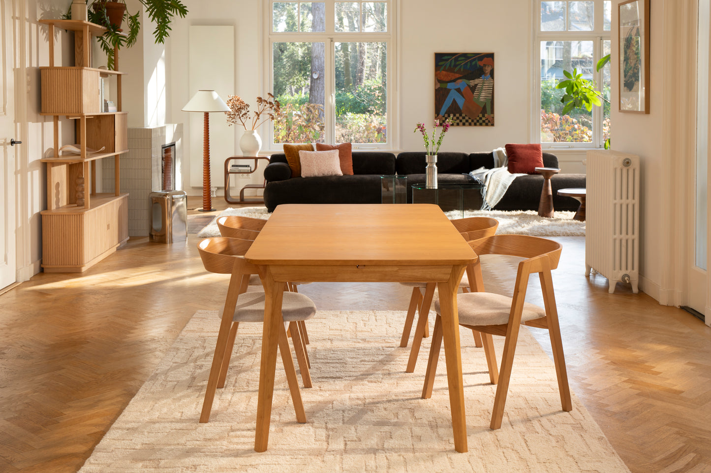 Zuiver Ellen eettafel 180/220x90 cm Naturel