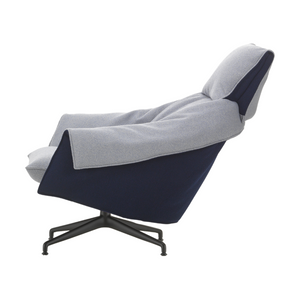 Vitra Bascule Highback fauteuil Cento Light Lavender / Electric Blue sterpoot diepzwart