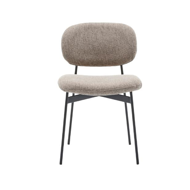 HelloChair HC33 Fedja eetkamerstoel San Remo Light Grey vierpoot zwart