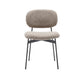 HelloChair HC33 Fedja eetkamerstoel San Remo Light Grey vierpoot zwart