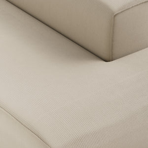 HKliving Flake bank right longchair Corduroy Rib Hay
