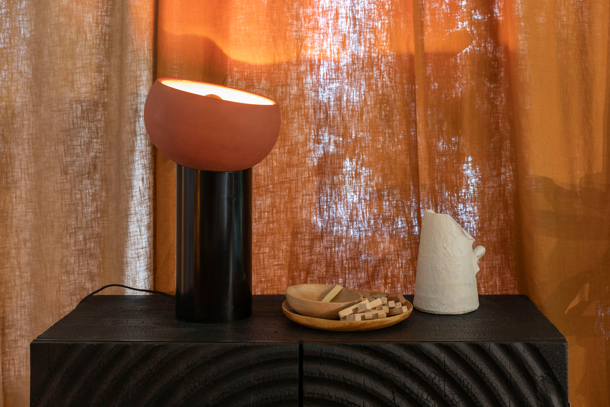 Dutchbone Zahra tafellamp Terracotta