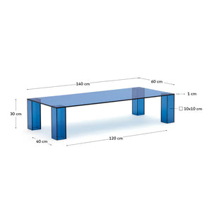 Kave Home Adularia salontafel 140x60 Blauw