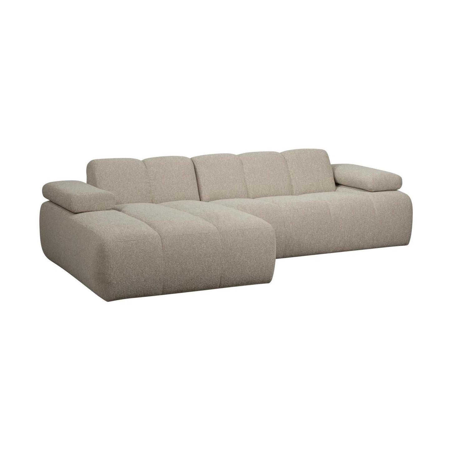 WOOOD Mojo chaise longue bank links bouclé Beige Melange