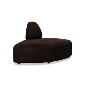 HKliving Jax bank angle Royal Velvet Espresso