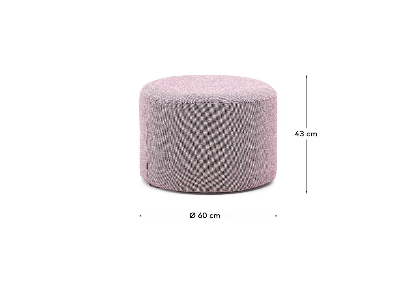 Kave Home Kaeli poef Ø60 cm bouclé Purple